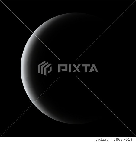 Lunar phase icon. Lunar eclipse cycle stage. Moon on black background. Round shaped celestial. Hand drawn vector illustration Lunar phase icon. Lunar eclipse cycle stage. Moon on black background. Round shaped celestial. Hand drawn vector illustration 98657613