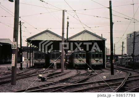 昭和44年 廃止間近の玉電 東急多摩川線 東京都 大橋車庫 記録写真 古いカラー写真 昭和44年 廃止間近の玉電 東急多摩川線 東京都 大橋車庫 記録写真 古いカラー写真 98657793