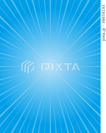 集中線　青　ブルー　背景 　縦 98658193