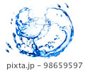 青い水の渦と白背景 98659597