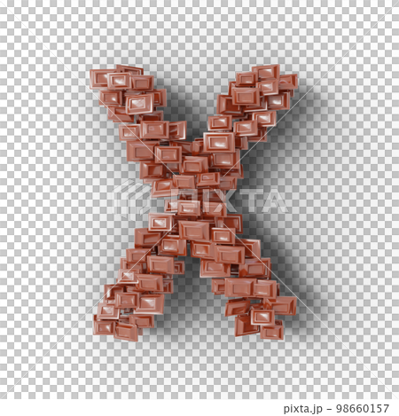 巧克力棒的 3D 角色 巧克力棒的 3D 角色 98660157