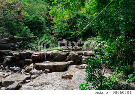 【世界遺産 嚴島神社】国指定重要文化財の紅葉谷川庭園砂防施設1 広島県廿日市市 【世界遺産 嚴島神社】国指定重要文化財の紅葉谷川庭園砂防施設1 広島県廿日市市 98660201