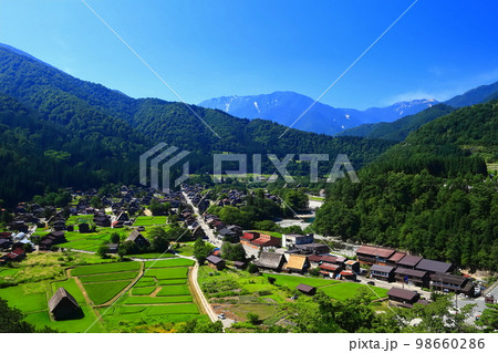 【岐阜県】白川郷城山展望台からの眺望 98660286