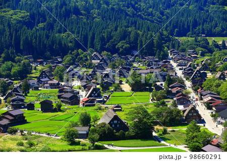 【岐阜県】白川郷城山展望台からの眺望 98660291