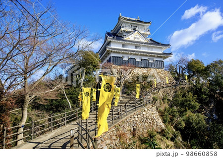 岐阜県 晴天下の岐阜城 岐阜県 晴天下の岐阜城 98660858