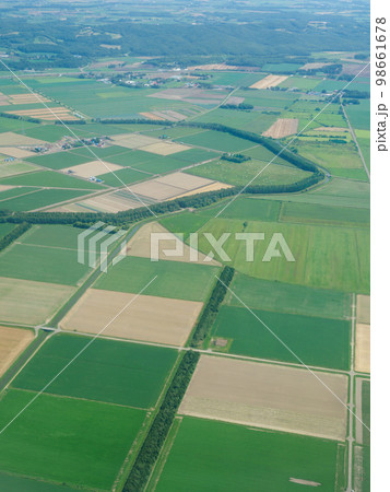 北海道_旭川周辺の空撮風景 98661678