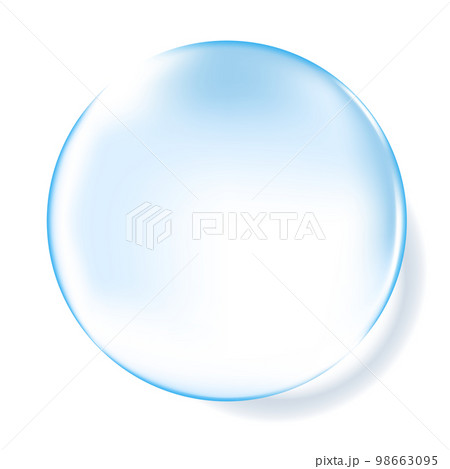 水滴をイメージした透明な球体のベクターイラスト（グラデーションメッシュ使用） 98663095