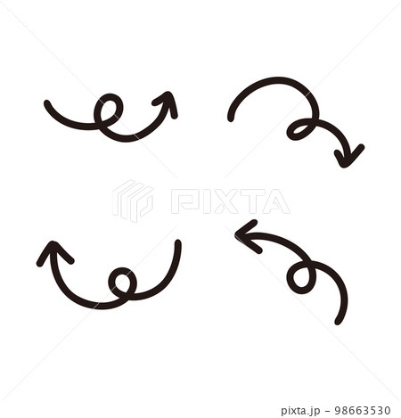 手書きのくるくる矢印 98663530