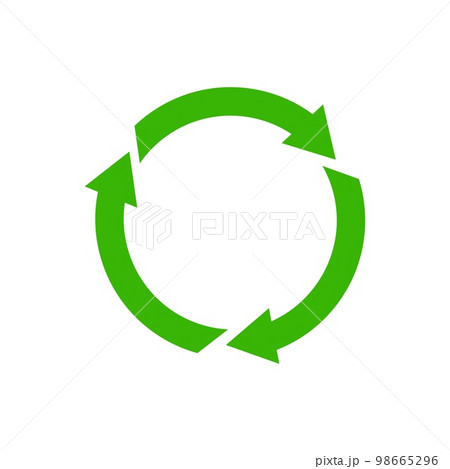Recycle icon symbol vector. Recycling and rotation arrow icon pack 98665296