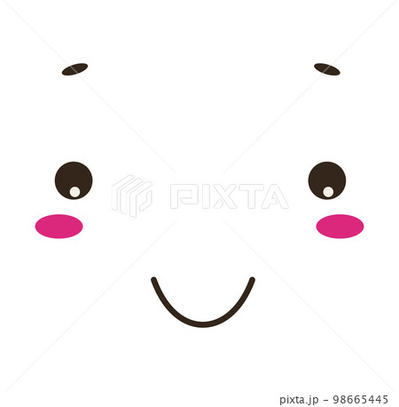 Smiling funny face emotion. Cute character with cheerful expression 98665445