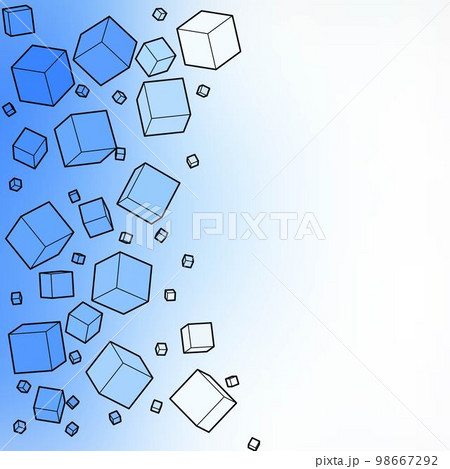 abstract blue geometric background with polygonal cubes, cubic pattern. Geometric design template for brochure, leaflet, flyer design. illustration. eps 10 abstract blue geometric background with polygonal cubes, cubic pattern. Geometric design template for brochure, leaflet, flyer design. illustration. eps 10 98667292