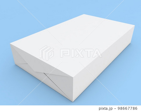 White A4 paper packaging on a blue background. 98667786