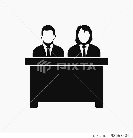 Interview Panel Icon. Flat style vector EPS. 98668486