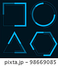Holographic frames GUI, UI. Science Fiction elements for the interface. 98669085