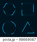 Various frame shapes. Science Fiction elements for the interface. 98669087