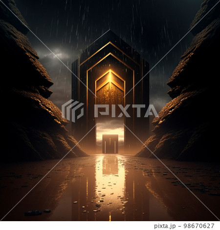 portal to another world, golden glow 98670627