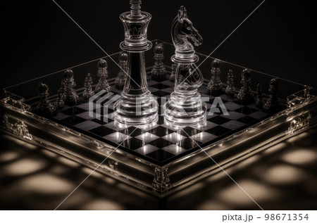 チェスボードとチェスの駒のイラスト素材 [98671354] - PIXTA