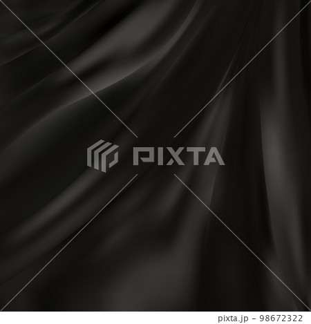Crumpled black silk fabric. Textile. Fashion. Vector background. eps 10 98672322