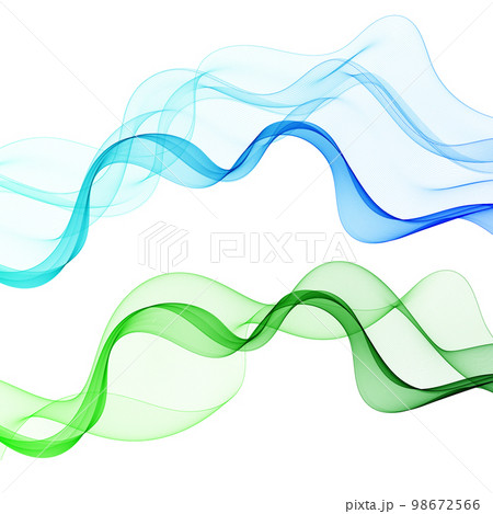 Set of abstract colored waves. Vector background. Design element. eps 10 98672566