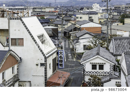玉島の町並み　玉島中央町の眺望　岡山県倉敷市 98673004