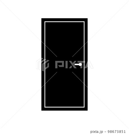 Door icon on white. Door icon on white. 98673851