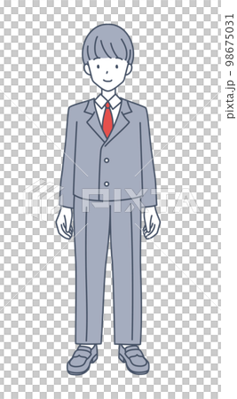 Male student _ whole body Male student _ whole body 98675031