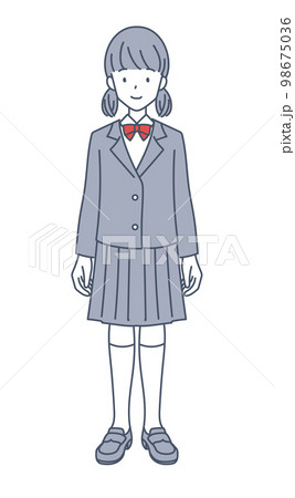 女子学生_全身 98675036