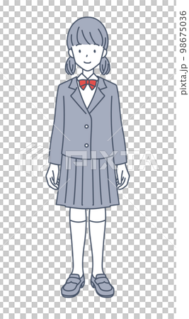 女子学生_全身 98675036