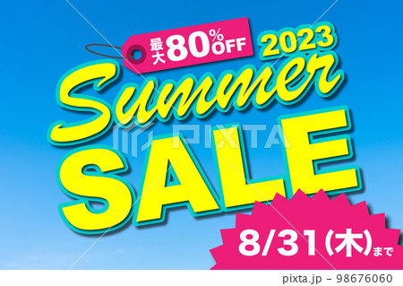 サマーセール(2023/8/31まで 最大80%OFF)のイラスト サマーセール(2023/8/31まで 最大80%OFF)のイラスト 98676060