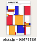 Abstract retro pattern. Piet Mondrian style. Cover design. Poster vector template 98676586