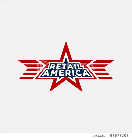 modern logo template America, easy to make and suitable for companies with vector eps format 98678208