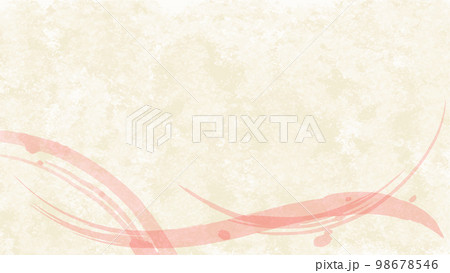 ピンクの筆ストロークが入った和紙風の和風背景素材 ピンクの筆ストロークが入った和紙風の和風背景素材 98678546
