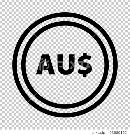 オーストラリアドルのコイン。オーストラリアの通貨シンボル。ベクター。 オーストラリアドルのコイン。オーストラリアの通貨シンボル。ベクター。 98680162