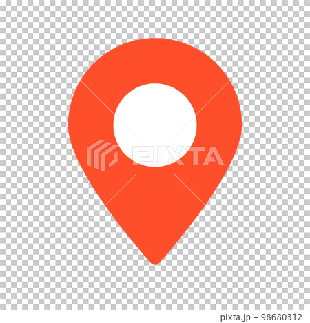 地圖別針。當前位置。全球定位系統。向量。 98680312