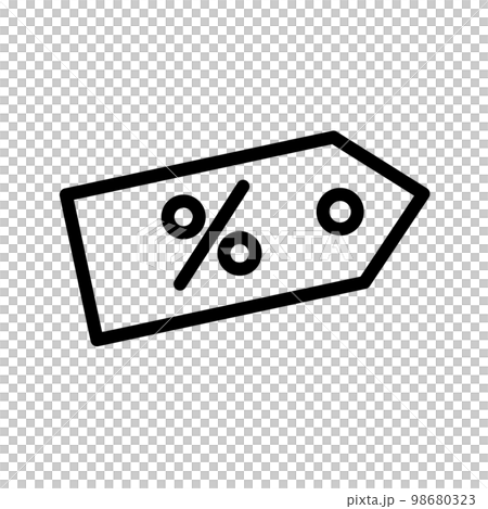 百分比標記圖標。折扣標籤。向量。 百分比標記圖標。折扣標籤。向量。 98680323