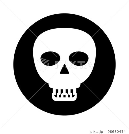 不気味なドクロのアイコン。毒物。ベクター。 98680454