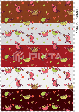 小鳥圖案圖案線條畫背景情人節色 98680609