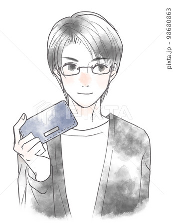 長財布を持った男性 98680863