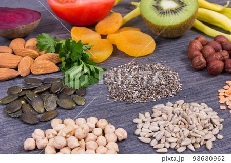 Various ingredients as source natural minerals, potassium, vitamin K and fiber Various ingredients as source natural minerals, potassium, vitamin K and fiber 98680962