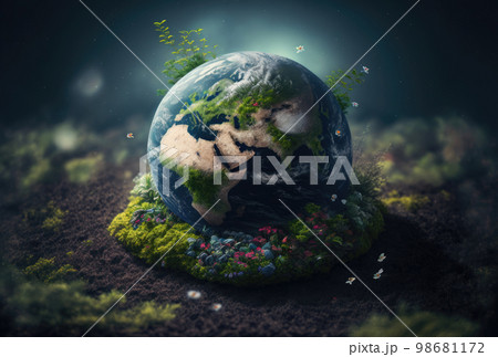 生命で溢れる惑星、地球 98681172