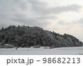 雪の景色（田舎・曇り） 98682213