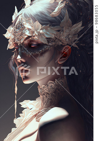 Goddess Fortuna, side view, bust shot Goddess Fortuna, side view, bust shot 98683055