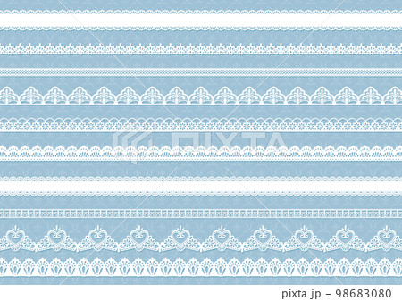 白いレースリボン10種セット 白いレースリボン10種セット 98683080