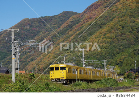 伯備線 備中広瀬付近 普通列車115系 98684434