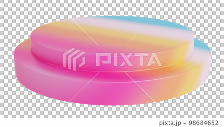 Pastel stage of double step circle podium. 98684652