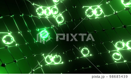 トンネル VJ 発光 球 グリッド サイエンス 緑 [別Verあり] 98685439