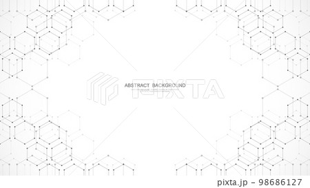 Abstract background with geometric shapes and hexagon pattern. Vector illustration Abstract background with geometric shapes and hexagon pattern. Vector illustration 98686127