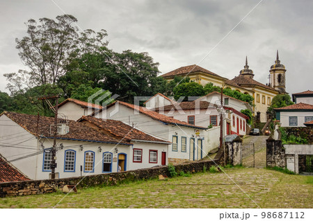 colonial architecture of Ouro Preto historic city, in Minas Gerais, Brazil colonial architecture of Ouro Preto historic city, in Minas Gerais, Brazil 98687112