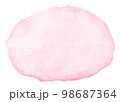 不揃いに切り抜いた楕円形の紙　ピンク色 98687364