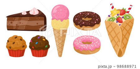 Pastry Clipart Vector Pack Bakery Clipart Sweets Clipart - Etsy